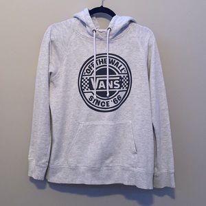 Vans Grey Hoodie Sweatshirt Size Large